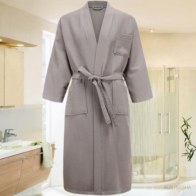 Wonderful Soft 5 Star Hotel 100% Cotton Men Kimono Bathrobe - foxberryparkproducts