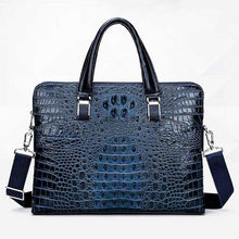Load image into Gallery viewer, Luxury brand crocodile pattern  cowhide blue laptop - foxberryparkproducts
