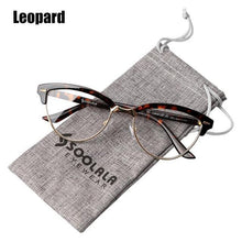 Load image into Gallery viewer, SOOLALA Semi-rimless Cat Eye Reading Glasses Women Magnifying Eyeglasses Presbyopia Sunglasses Reading Glasses 0.5 1.5 to 5.0 - foxberryparkproducts
