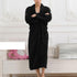 Women Men Flannel Bath Robe Sleepwear 2020 Autumn Winter Solid Plush - foxberryparkproducts