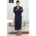 Women Men Flannel Bath Robe Sleepwear 2020 Autumn Winter Solid Plush - foxberryparkproducts