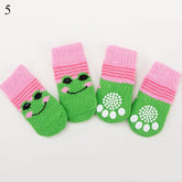 4Pcs Warm Puppy Dog Shoes Soft Pet Knits Socks - foxberryparkproducts