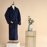 Men Plus Size Warm Flannel Bathrobe 40-130 KG Men Winter Coral Fleece - foxberryparkproducts