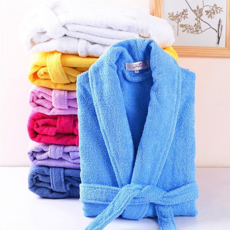 Men Women 100% Cotton Terry Bathrobe - foxberryparkproducts