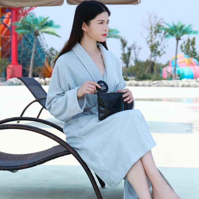 Men Women 100% Cotton Terry Bathrobe - foxberryparkproducts