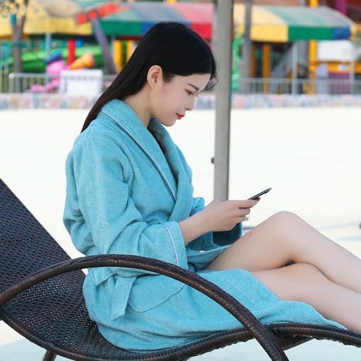 Men Women 100% Cotton Terry Bathrobe - foxberryparkproducts