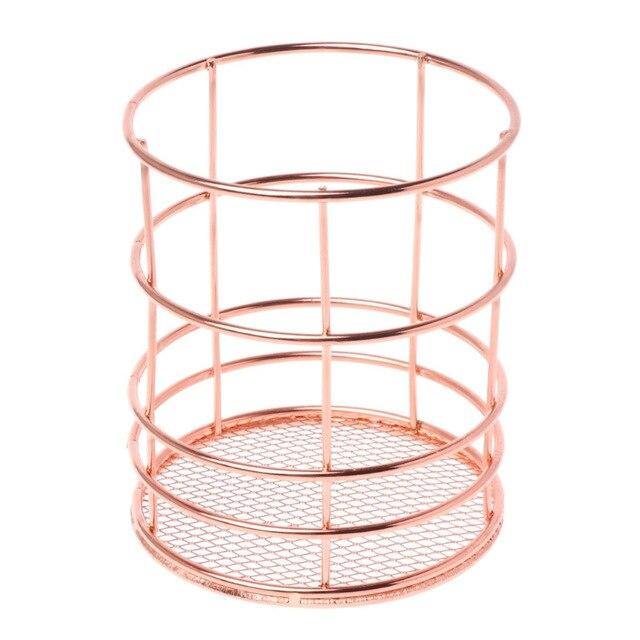 Rose Gold Metal Pen Holder - foxberryparkproducts