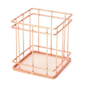 Rose Gold Metal Pen Holder - foxberryparkproducts