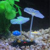 11 Leaves Silicone Glowing Artificial Fish Tank Aquarium Coral Plants Underwater Ornament Fish Tank Aquarium Decor Accessories - foxberryparkproducts