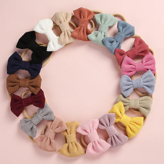Hairband Newborn Kids Toddler Hair Accessories Spring Summer nylon corduroy - foxberryparkproducts