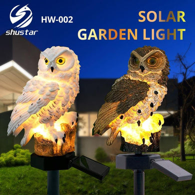 Solar Owl Garden light Outdoor Lawn - foxberryparkproducts