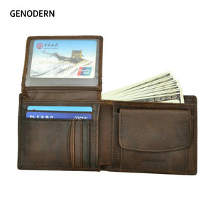 GENODERN Cow Leather Men Wallets - foxberryparkproducts