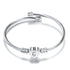 Fashion Heart Charm Bangle With Initial Alphabet Letter Engrave High Quality Women Jewelry Cuff Bangles Wholesale For Party Gift - foxberryparkproducts