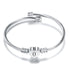 Fashion Heart Charm Bangle With Initial Alphabet Letter Engrave High Quality Women Jewelry Cuff Bangles Wholesale For Party Gift - foxberryparkproducts