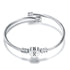 Fashion Heart Charm Bangle With Initial Alphabet Letter Engrave High Quality Women Jewelry Cuff Bangles Wholesale For Party Gift - foxberryparkproducts