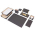 Leather Desk Set 10 Pieces With Double Document Tray - foxberryparkproducts