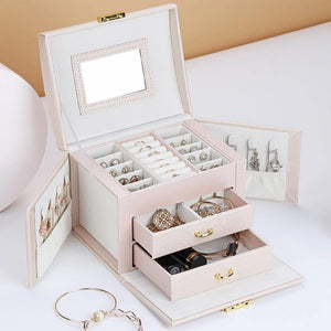 Wonderful New Luxury Three-tier Storage Jewelry Box - foxberryparkproducts