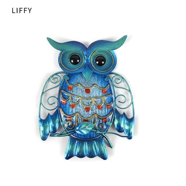 Metal Owl Home Decor for Garden - foxberryparkproducts