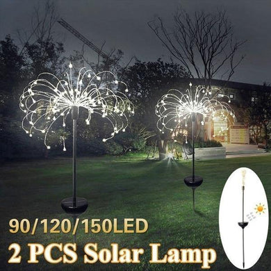 Solar Powered Grass Globe Dandelion Lamp 90/120/198 LED - foxberryparkproducts