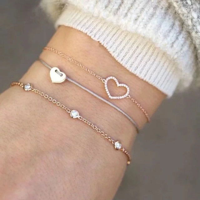 Bracelet Set  New Bohemian Black Rope Chain     ID A114 - 1110 - foxberryparkproducts