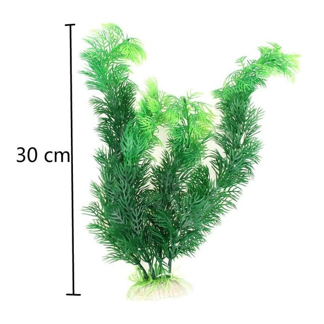Artificial Aquarium Plant Decoration Fish Tank Submersible Flower Grass  Plant 10-30cm - foxberryparkproducts