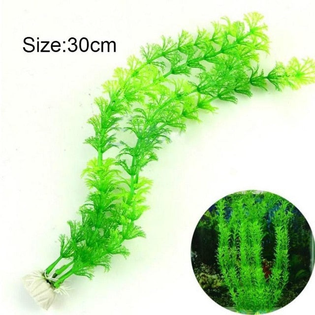 Artificial Aquarium Plant Decoration Fish Tank Submersible Flower Grass  Plant 10-30cm - foxberryparkproducts