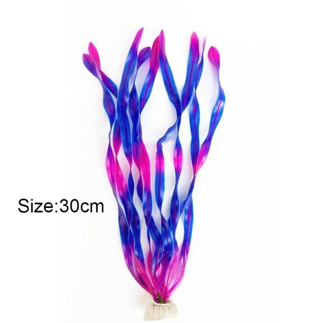 Artificial Aquarium Plant Decoration Fish Tank Submersible Flower Grass  Plant 10-30cm - foxberryparkproducts