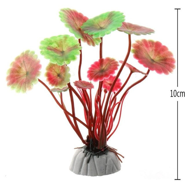 Artificial Aquarium Plant Decoration Fish Tank Submersible Flower Grass  Plant 10-30cm - foxberryparkproducts