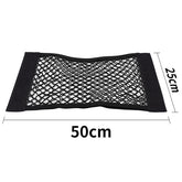 Car Back Rear Mesh Trunk Seat Elastic String Net Magic Sticker Universal Storage Bag Pocket Cage Auto Organizer Seat Back Bag - foxberryparkproducts