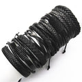 Bracelets 10pcs/set Black Wrap Woven Handmade  Men or Women  ID  A112 - 1105 - foxberryparkproducts