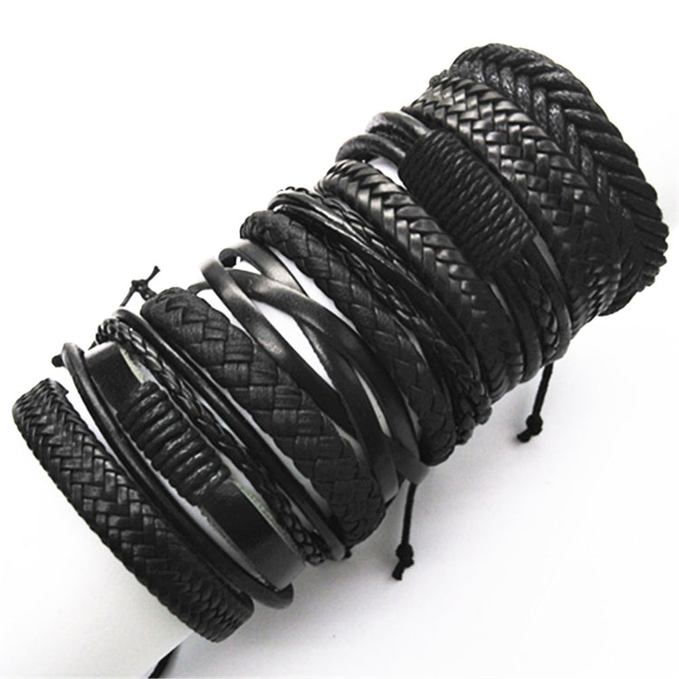 Bracelets 10pcs/set Black Wrap Woven Handmade  Men or Women  ID  A112 - 1105 - foxberryparkproducts