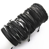 Bracelets 10pcs/set Black Wrap Woven Handmade  Men or Women  ID  A112 - 1105 - foxberryparkproducts