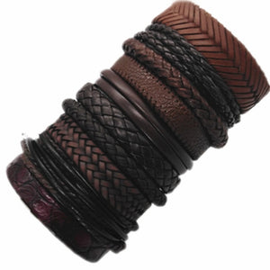Bracelets 10pcs/set Black Wrap Woven Handmade  Men or Women  ID  A112 - 1105 - foxberryparkproducts