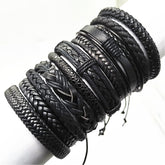 Bracelets 10pcs/set Black Wrap Woven Handmade  Men or Women  ID  A112 - 1105 - foxberryparkproducts
