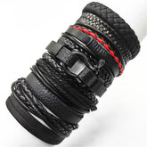 Bracelets 10pcs/set Black Wrap Woven Handmade  Men or Women  ID  A112 - 1105 - foxberryparkproducts