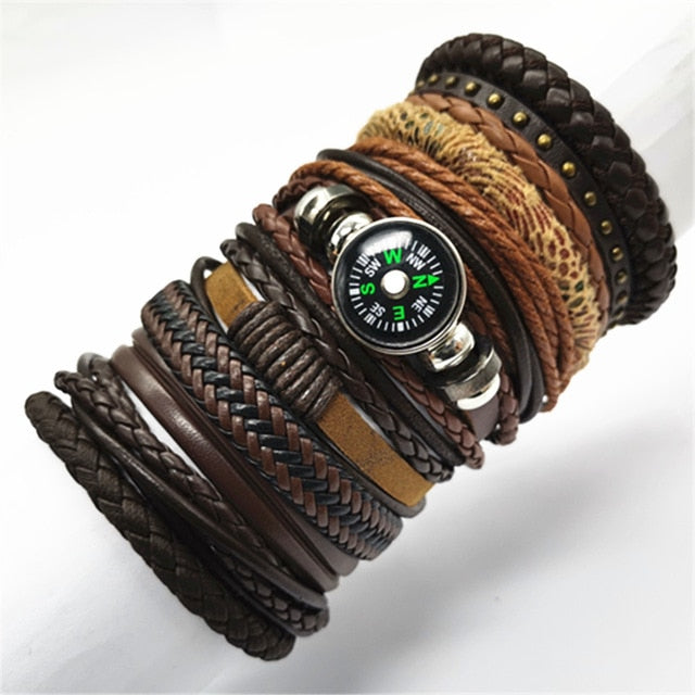 Bracelets 10pcs/set Black Wrap Woven Handmade  Men or Women  ID  A112 - 1105 - foxberryparkproducts