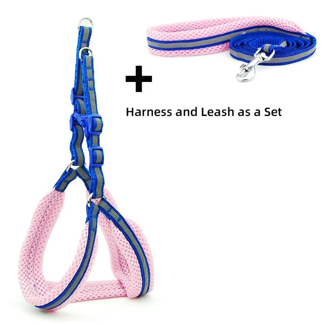 Dog Cat Harness Vest Reflective Breathable Mesh - foxberryparkproducts