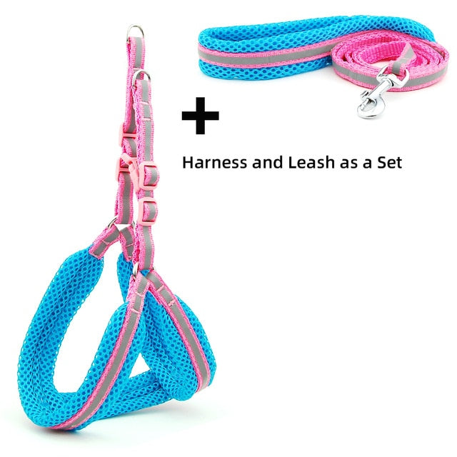 Dog Cat Harness Vest Reflective Breathable Mesh - foxberryparkproducts