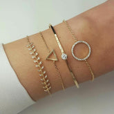 31 Styles Boho Mixed Leaves Letter Map Geometric Crystal Infinity  Pentagram Shell Multi-layer Chain Bracelet Women Wholesale - foxberryparkproducts