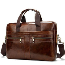 Load image into Gallery viewer, WESTAL Bag men&#39;s Genuine Leather laptop Briefcase - foxberryparkproducts
