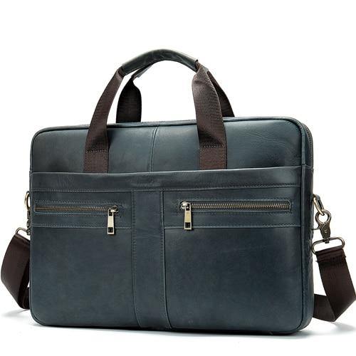 WESTAL Bag men's Genuine Leather laptop Briefcase - foxberryparkproducts