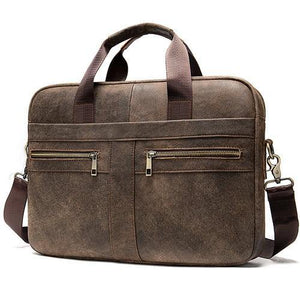 WESTAL Bag men's Genuine Leather laptop Briefcase - foxberryparkproducts