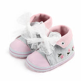 Baby Girl Shoes White Lace Floral Embroidered Soft Shoes - foxberryparkproducts
