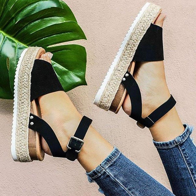 Wedges Shoes For Women High Heels Sandals Summer Shoes 2019 Flip Flop Chaussures Femme Platform Sandals Plus Size 35-43 - foxberryparkproducts