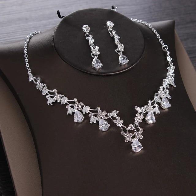 Bridal Jewelry Sets Elegant Zircon Luxury Heart Crystal          ID A112 1124 - foxberryparkproducts