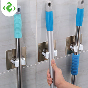 GUANYAO Adhesive Multi-Purpose Hooks Wall Mounted Mop Organizer Holder RackBrush Broom Hanger Hook Kitchen bathroom Strong Hooks - foxberryparkproducts