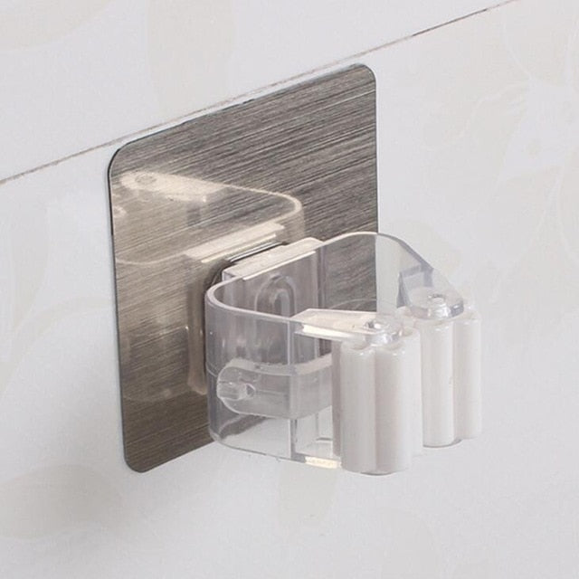GUANYAO Adhesive Multi-Purpose Hooks Wall Mounted Mop Organizer Holder RackBrush Broom Hanger Hook Kitchen bathroom Strong Hooks - foxberryparkproducts
