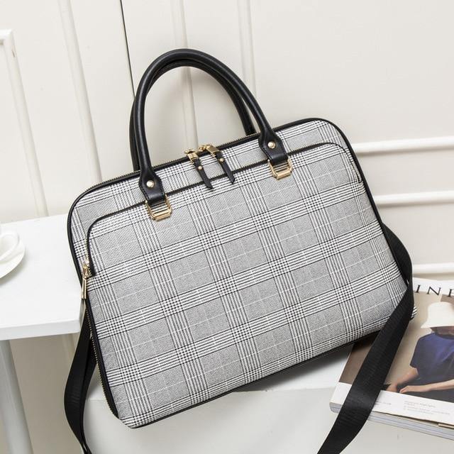 Fashionable Womens  Leather Laptop 14 Inch Briefcase - foxberryparkproducts