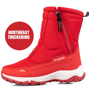 Winter New Thick Couple Snow Boots Plus Velvet Warm Side Zipper - foxberryparkproducts