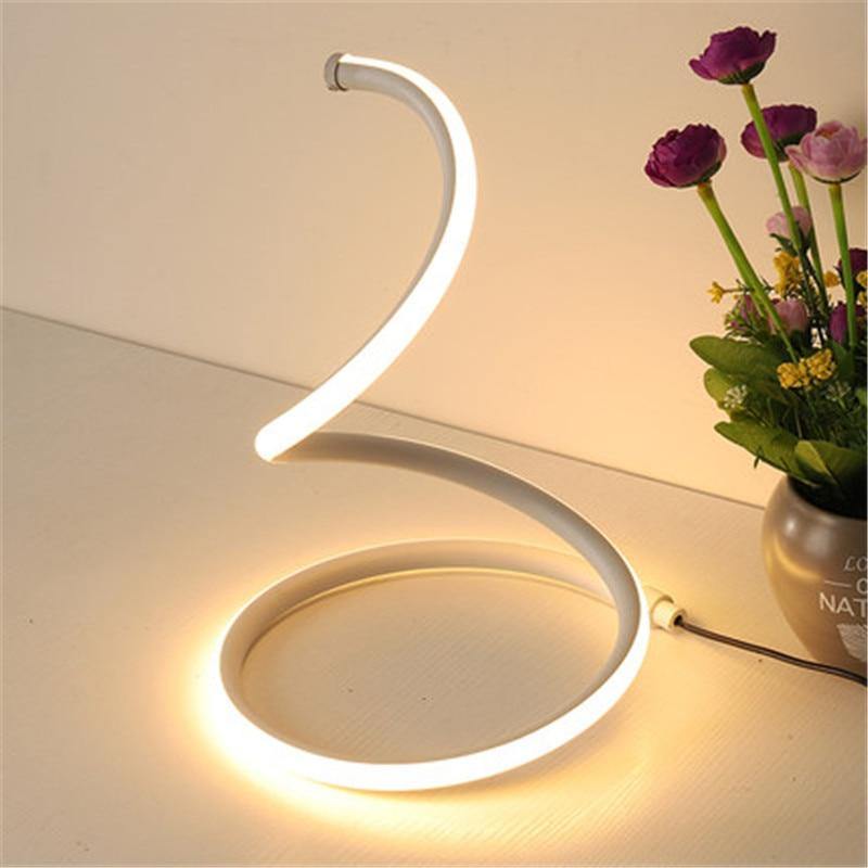 white and gold Desk lamp Touch Switch Dimming LED - foxberryparkproducts
